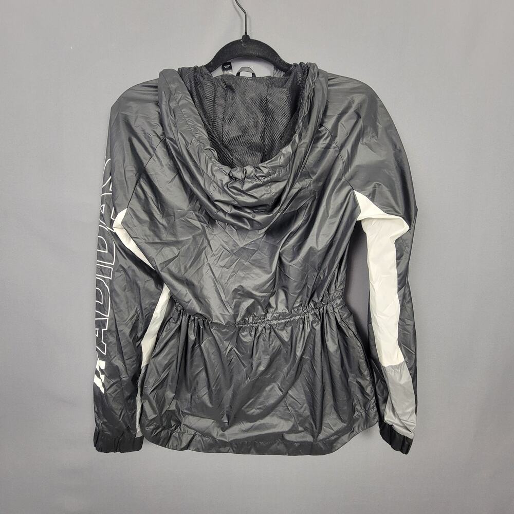 Adidas Lightweight Hooded Windbreaker Running Jacket Black XS - Picture 3 of 10